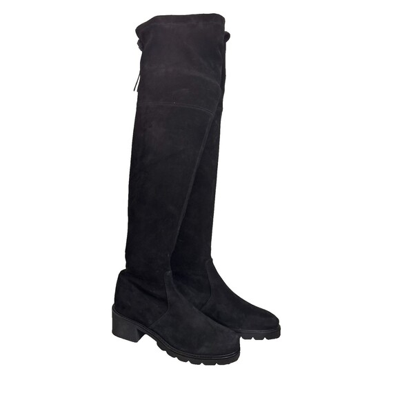 Stuart Weitzman Shoes - Stuart Weitzman Black Suede Over The Knee Thigh High Boots 9M Made Spain